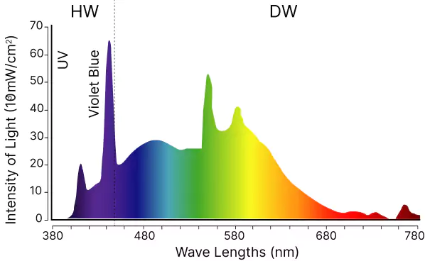 A neonfény spektruma